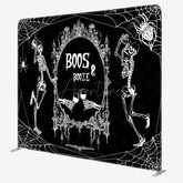 Aperturee - Aperturee Boos And Booze Halloween Square Tension Backdrop